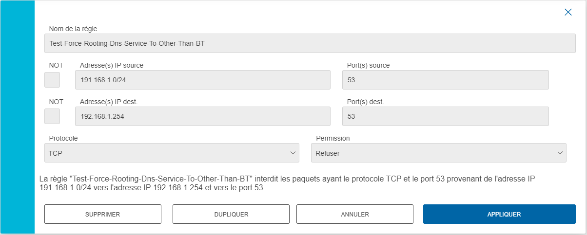 Pare-feu BBox – blocage des DNS