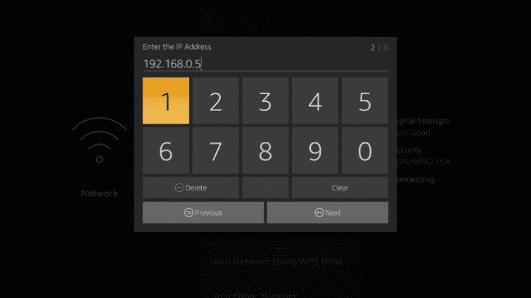 Fire TV Stick - Saisir l’adresse IP